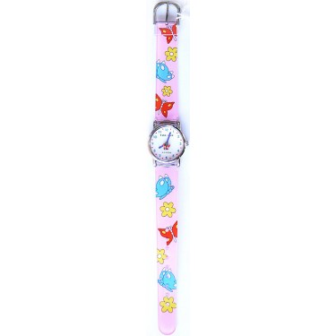 Детские наручные часы Тик-Так H101-1 розовые бабочки