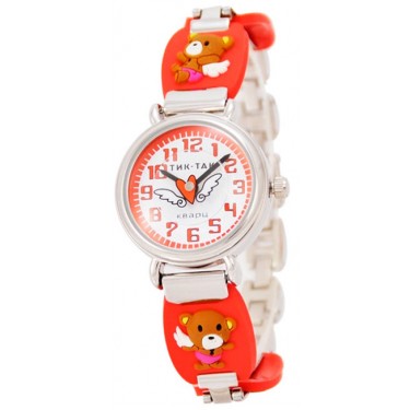 Детские наручные часы Тик-Так H108-3 красные мишки