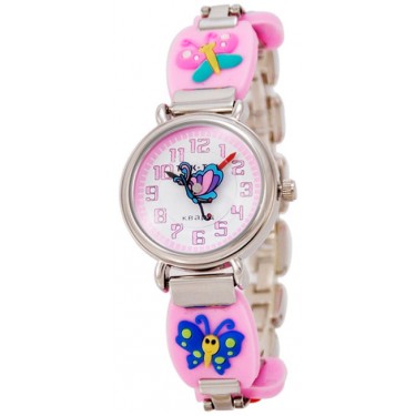 Детские наручные часы Тик-Так H108-3 розовые бабочки