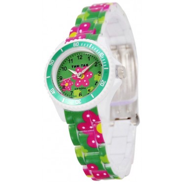 Детские наручные часы Тик-Так H109-3 зеленые цветы