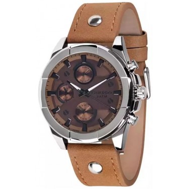 Мужские часы Guardo 10281-2 коричневый