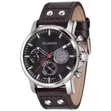 Мужские часы Guardo 11214-2 тёмно-коричневый