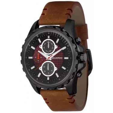 Мужские часы Guardo 11252-4 чёрный+коричневый