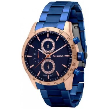 Мужские часы Guardo 11675-4 тёмно-синий
