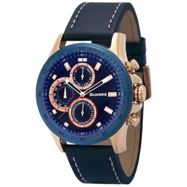 Мужские часы Guardo 11687-4 тёмно-синий