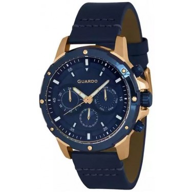 Мужские часы Guardo 11710-6 тёмно-синий