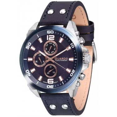 Мужские часы Guardo S01006-2.1.3 тёмно-синий