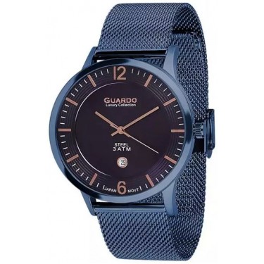 Мужские часы Guardo S01254.3 тёмно-синий