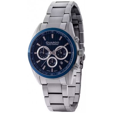 Мужские часы Guardo S1252-2.1.3 тёмно-синий