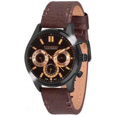 Мужские часы Guardo S1313.5 тёмно-коричневый