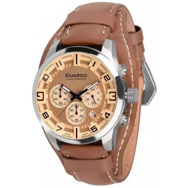 Мужские часы Guardo S1740.1 светло-коричневый