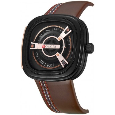 Мужские наручные часы Bowger G75014 Black/Gold/Brown