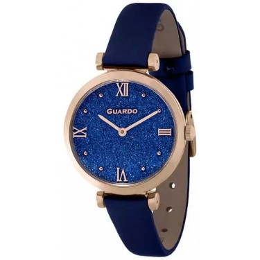Женские часы Guardo 12333-5 синие стразы