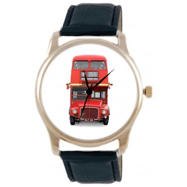 Дизайнерские наручные часы Shot Concept Автобус черн. рем.