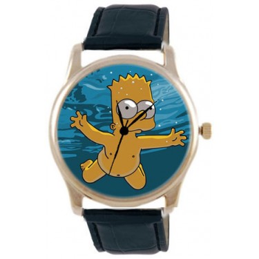 Дизайнерские наручные часы Shot Concept Барт Симпсон черн. рем.