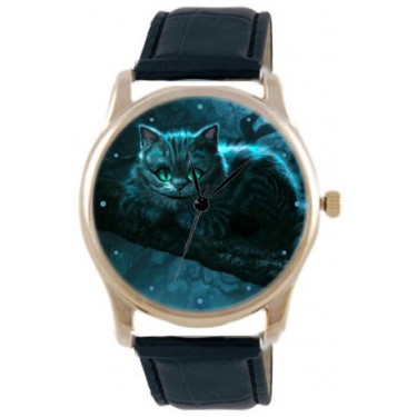 Дизайнерские наручные часы Shot Concept Чеширский кот черн. рем.