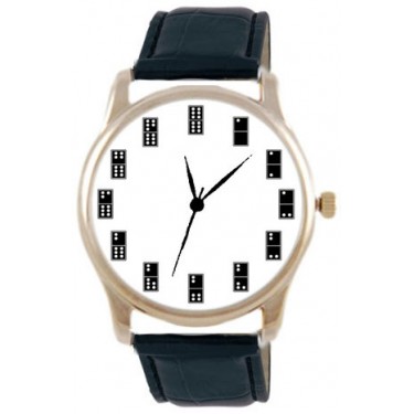 Дизайнерские наручные часы Shot Concept Домино черн. рем.