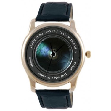 Дизайнерские наручные часы Shot Concept Фотолинза черн. рем.