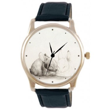 Дизайнерские наручные часы Shot Concept Крольчата черн. рем.