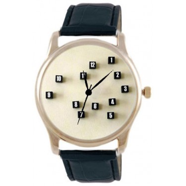 Дизайнерские наручные часы Shot Concept Кубы времени черн. рем.