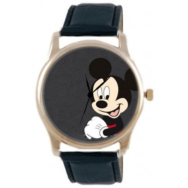 Дизайнерские наручные часы Shot Concept Mickey Grey черн. рем.