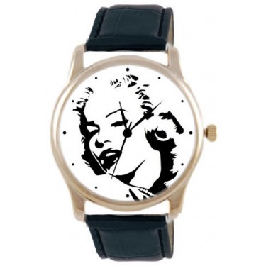 Дизайнерские наручные часы Shot Concept Монро черн. рем.