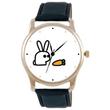 Дизайнерские наручные часы Shot Concept Охота на морковку черн. рем.