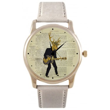 Дизайнерские наручные часы Shot Concept Олень-гитарист