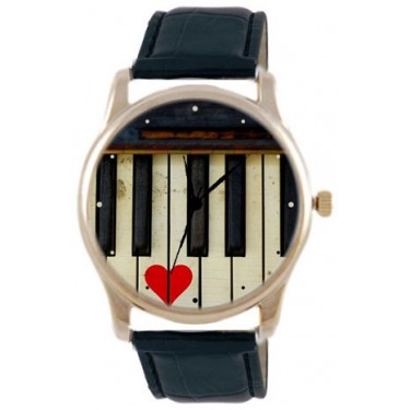 Дизайнерские наручные часы Shot Concept Piano Love черн. рем.
