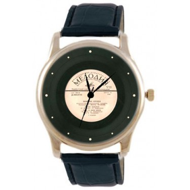 Дизайнерские наручные часы Shot Concept Пластинка черн. рем.