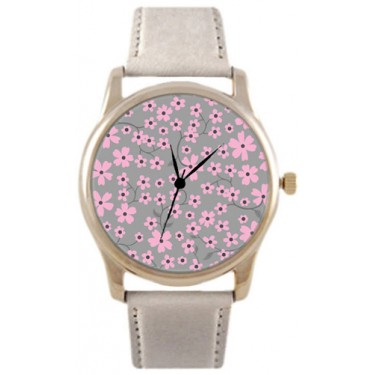 Дизайнерские наручные часы Shot Concept Розовые цветки