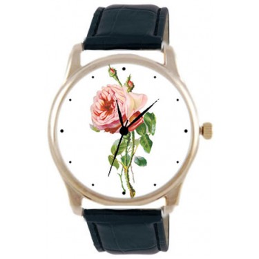 Дизайнерские наручные часы Shot Concept Цветок черн. рем.