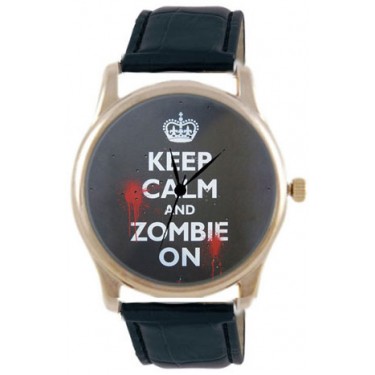 Дизайнерские наручные часы Shot Concept Зомби черн. рем.