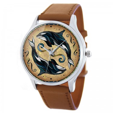 Дизайнерские наручные часы Shot EXTRA Дельфины