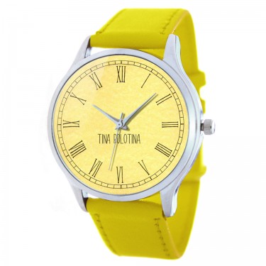 Дизайнерские наручные часы Shot EXTRA Римские (желтые) EX-025