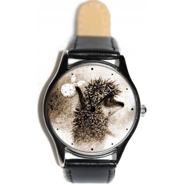 Дизайнерские наручные часы Shot Standart Ежик в тумане Сепия