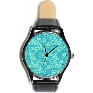 Дизайнерские наручные часы Shot Standart Голубые Цветы
