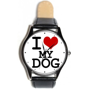 Дизайнерские наручные часы Shot Standart I love my DOG