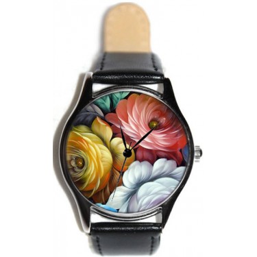 Дизайнерские наручные часы Shot Standart Цветы роспись