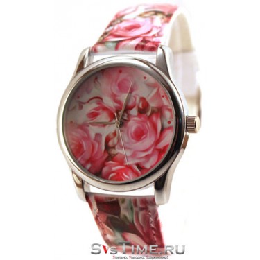 Дизайнерские наручные часы Shot Style Рink Flowers
