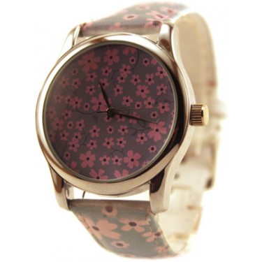 Дизайнерские наручные часы Shot Style Серо-розовый Узор