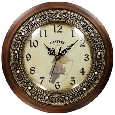 Деревянные настенные интерьерные часы Castita 002B