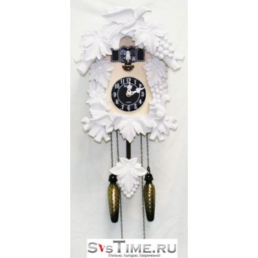 Деревянные настенные интерьерные часы с кукушкой Sinix 601 W