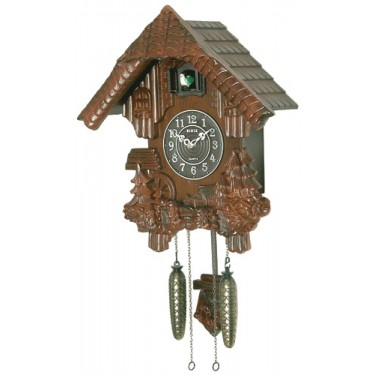 Деревянные настенные интерьерные часы с кукушкой Sinix 636