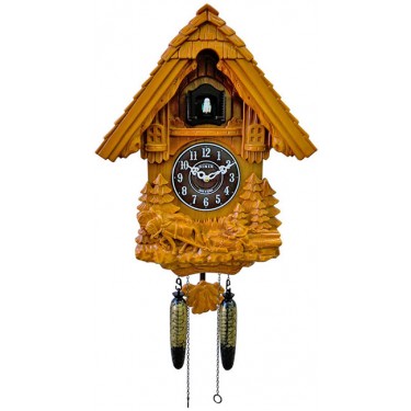 Деревянные настенные интерьерные часы с кукушкой Sinix 693 F