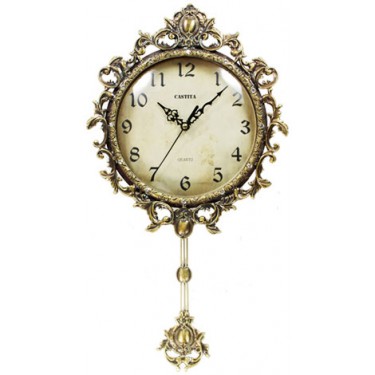 Деревянные настенные интерьерные часы с маятником Castita 012B Настенные интерьерные часы
