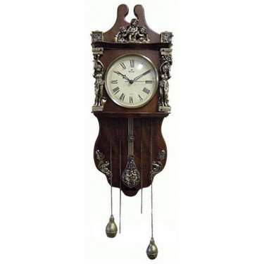 Деревянные настенные интерьерные часы с маятником Gastar C2007A