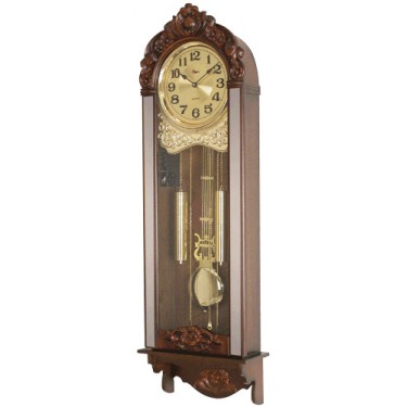 Деревянные настенные интерьерные часы с маятником и боем Sinix 623