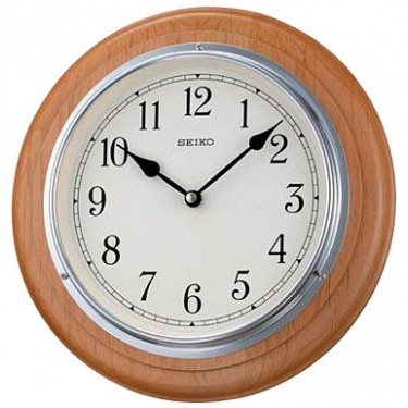 Деревянные настенные интерьерные часы Seiko QXA144S