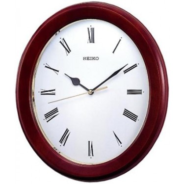 Деревянные настенные интерьерные часы Seiko QXA147B